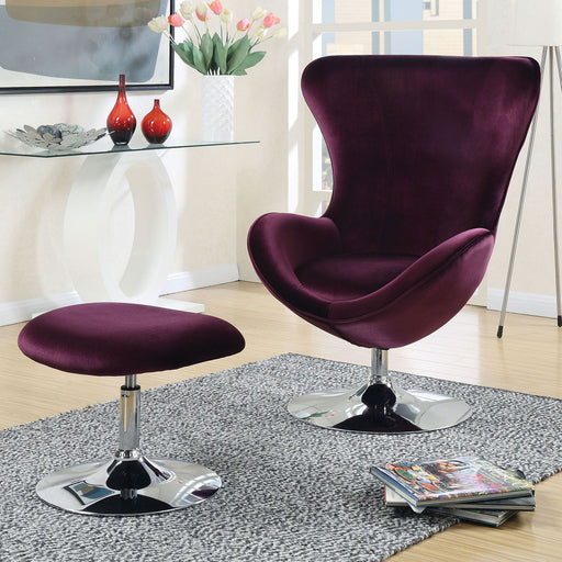 Eloise - Accent Chair With Ottoman - Purple Sacramento Furniture Store Furniture store in Sacramento