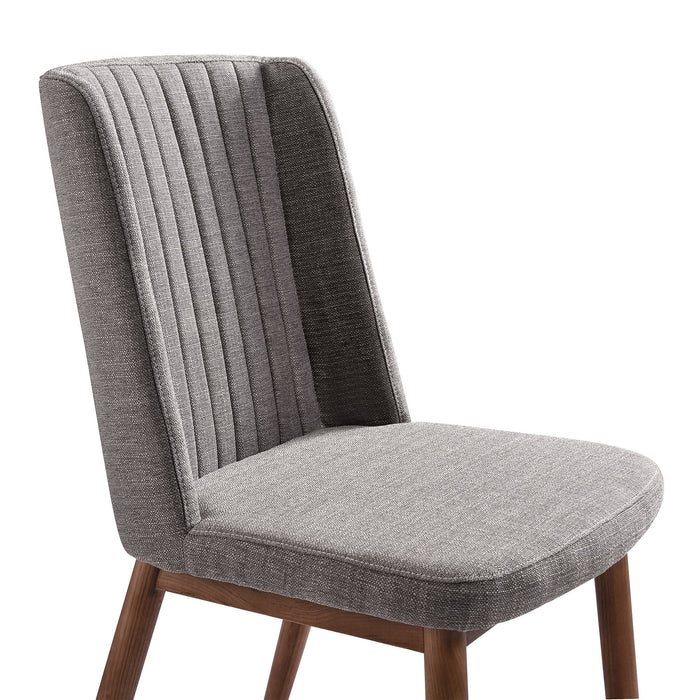 Wade - Mid-Century Dining Chair (Set of 2) - Walnut / Gray