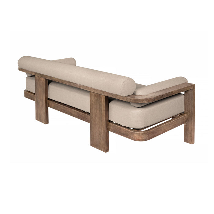 Relic - Outdoor Patio Sofa - Weathered Eucalyptus / Taupe