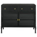 Sadler - 2-Drawer Accent Cabinet With Glass Doors - Black Sacramento Furniture Store Furniture store in Sacramento