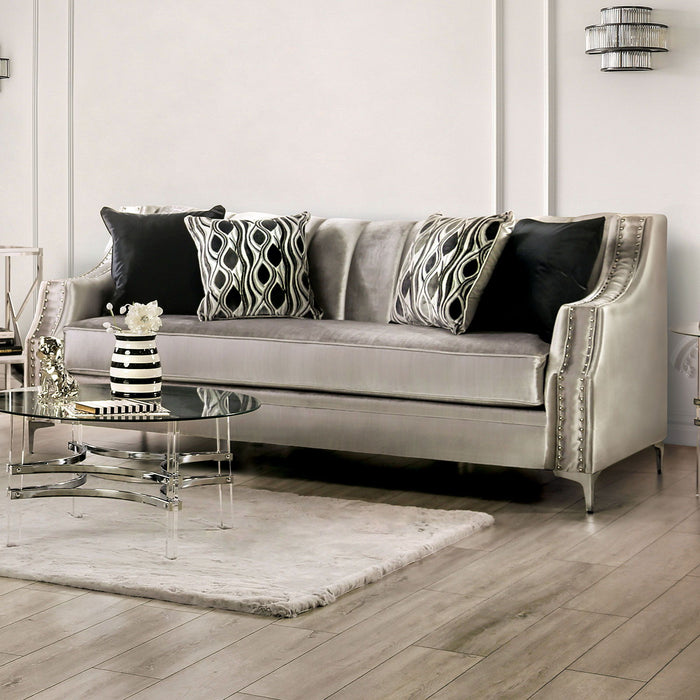 Elicia - Sofa - Silver / Black Sacramento Furniture Store Furniture store in Sacramento