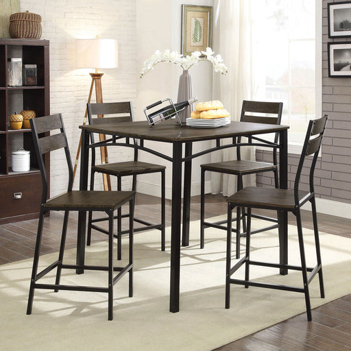 Westport - 5 Piece Counter Height Table Set - Antique Brown / Black Sacramento Furniture Store Furniture store in Sacramento