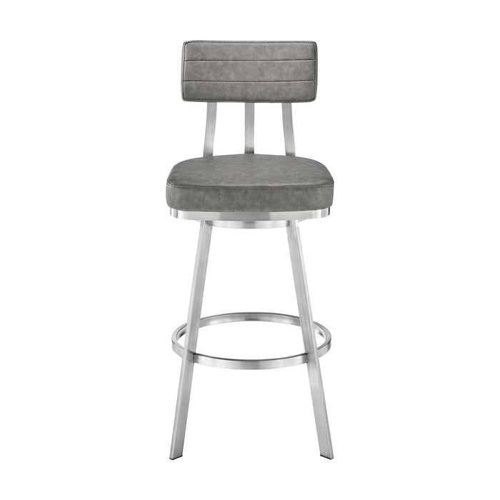 Benjamin - Swivel Stool - Brushed Steel Legs