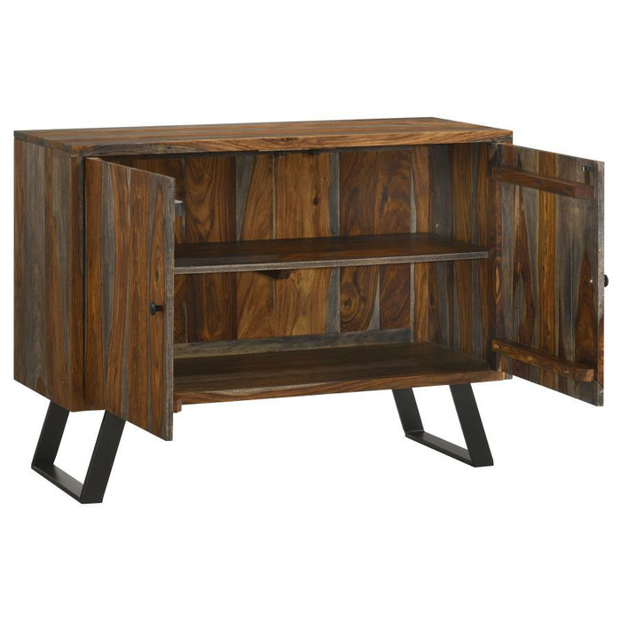 Mathis - Sled Base Accent Cabinet - Sheesham Gray Sacramento Furniture Store Furniture store in Sacramento