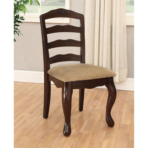 Townsville - Side Chair (Set of 2) - Dark Walnut / Tan Sacramento Furniture Store Furniture store in Sacramento