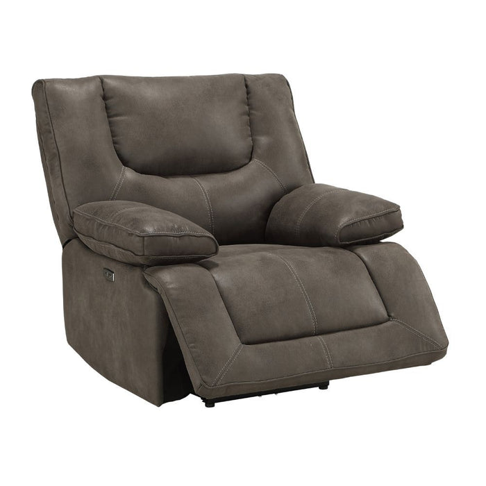 Harumi - Recliner - Gray Leather-Aire Sacramento Furniture Store Furniture store in Sacramento