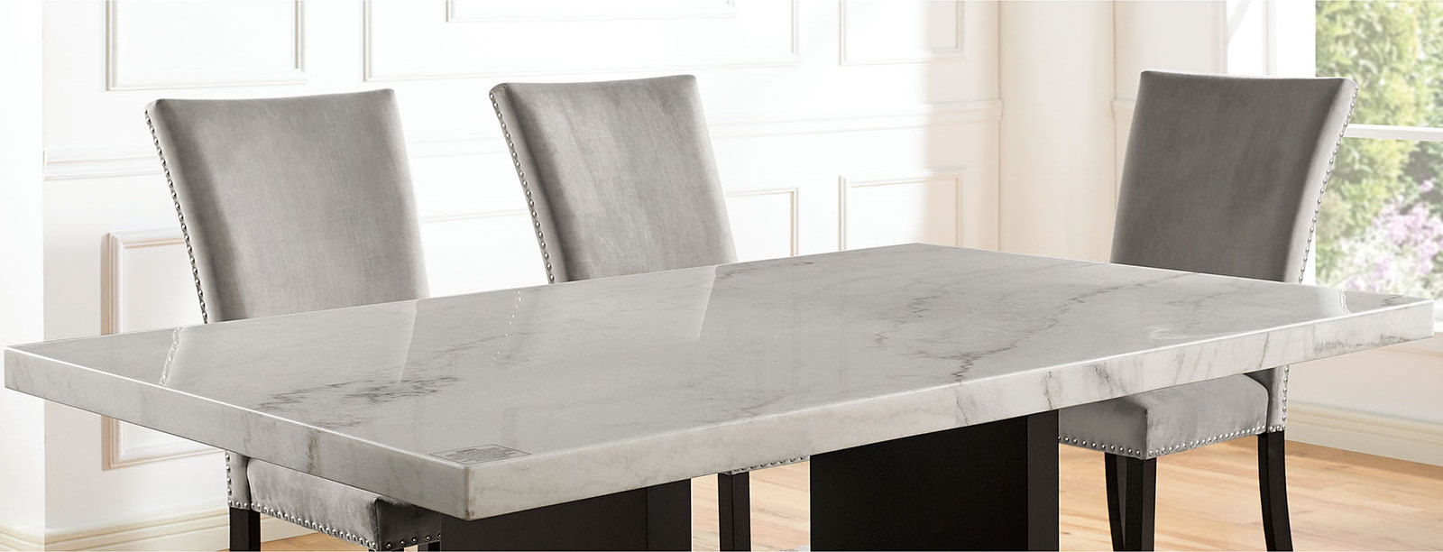 Kian - Dining Table - White / Black Sacramento Furniture Store Furniture store in Sacramento