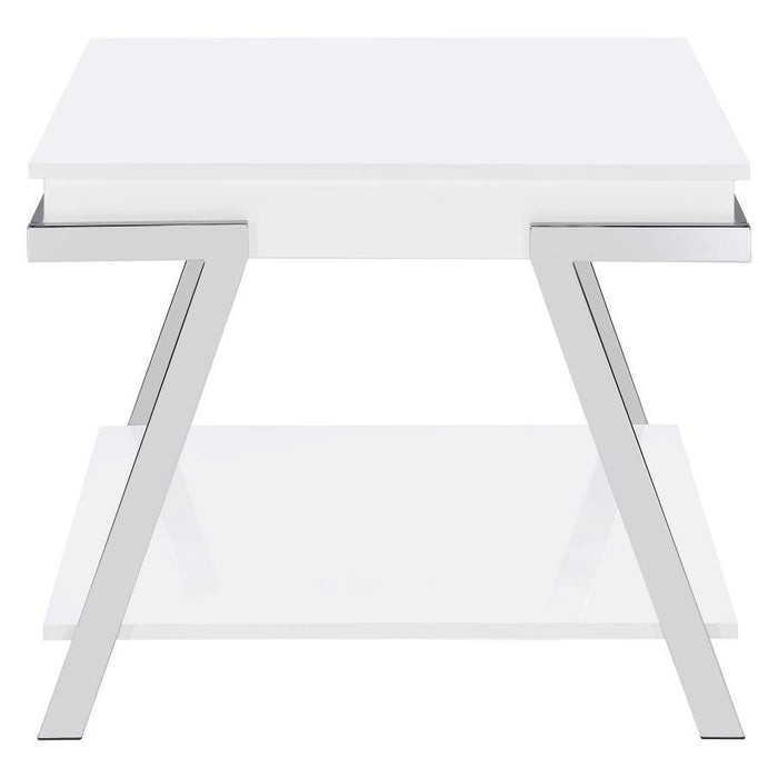 Marcia - End Table - White High Gloss