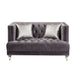 Hegio - Loveseat - Gray Velvet Sacramento Furniture Store Furniture store in Sacramento