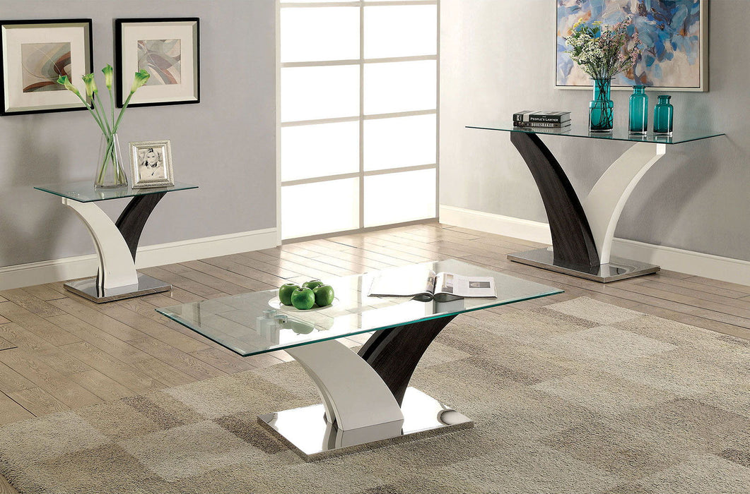 Sloane - Coffee Table - White / Dark Gray Sacramento Furniture Store Furniture store in Sacramento