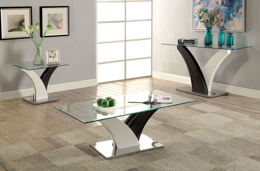 Sloane - Sofa Table - White / Dark Gray Sacramento Furniture Store Furniture store in Sacramento