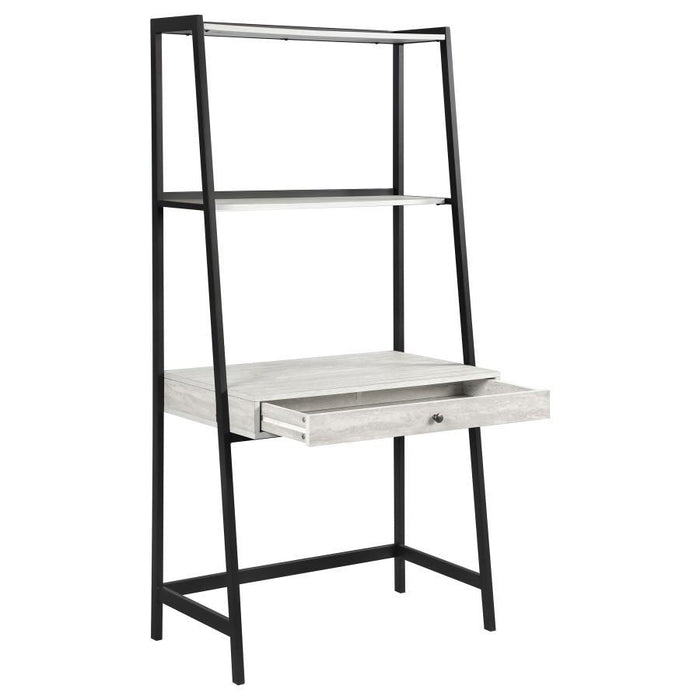 Pinckard - 1-Drawer Ladder Desk - Gray Stone And Black Sacramento Furniture Store Furniture store in Sacramento