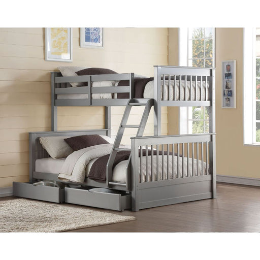 Haley II - Twin Over Full Bunk Bed - Gray Sacramento Furniture Store Furniture store in Sacramento