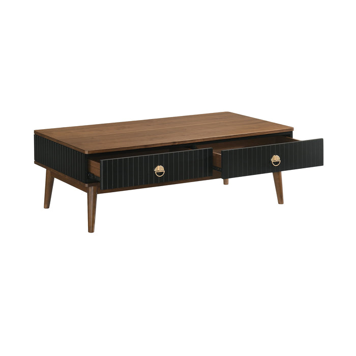 Amigo - Veneer Coffee Table - Black / Walnut