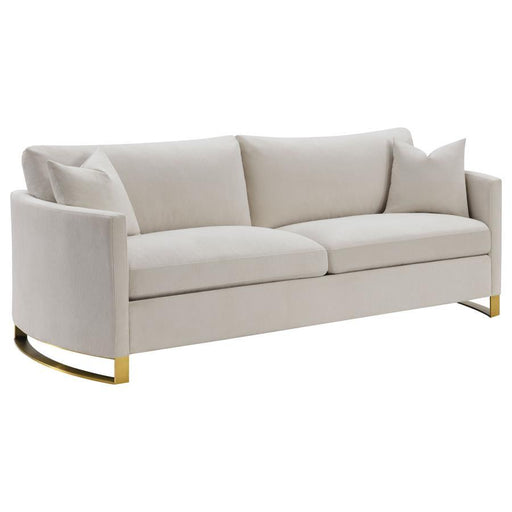 Corliss - Upholstered Arched Arms Sofa - Beige Sacramento Furniture Store Furniture store in Sacramento