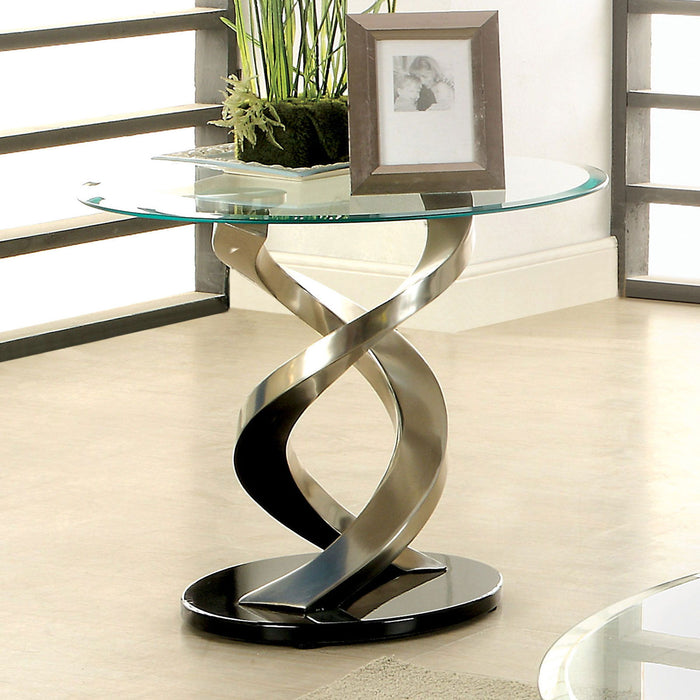 Nova - End Table - Satin Plated / Black Sacramento Furniture Store Furniture store in Sacramento