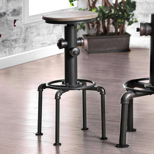 Foskey - Bar Stool (Set of 2) - Antique Black / Natural Tone Sacramento Furniture Store Furniture store in Sacramento