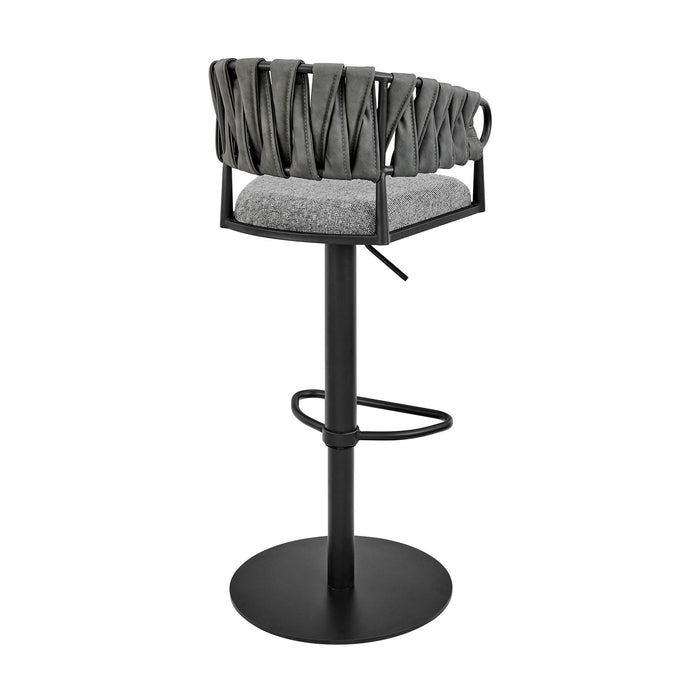 Blaise - Adjustable Counter Or Bar Stool - Black / Grey