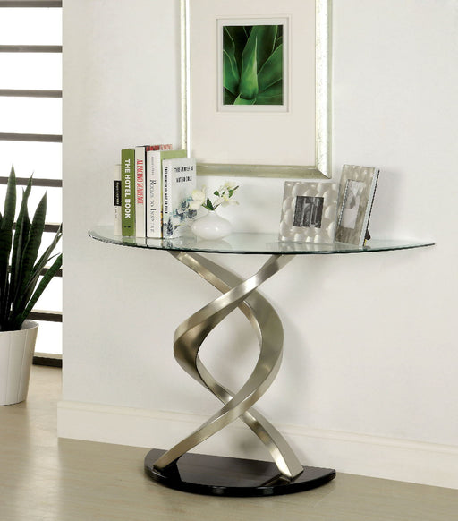 Nova - Sofa Table - Satin Plated / Black Sacramento Furniture Store Furniture store in Sacramento