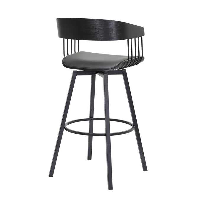 Athena - Swivel Black Wood Stool