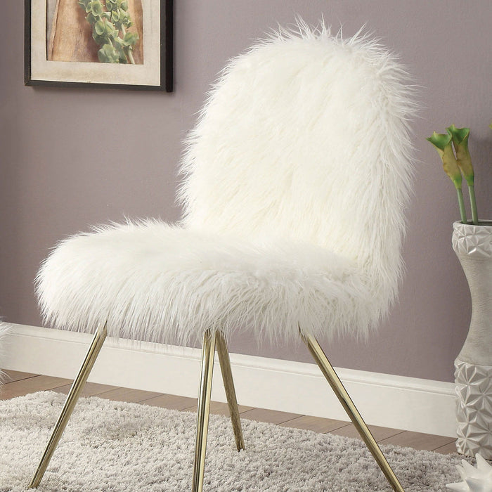 Caoimhe - Accent Chair - White / Gold Sacramento Furniture Store Furniture store in Sacramento