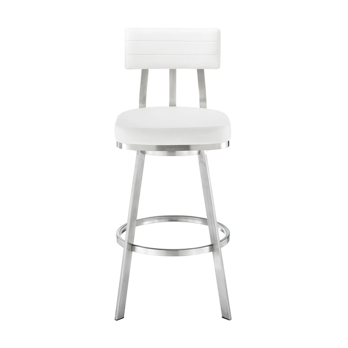 Benjamin - Swivel Stool - Brushed Steel Legs