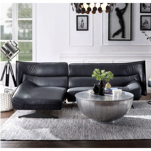 Maeko - Sectional Sofa - Dark Gray Top Grain Leather Sacramento Furniture Store Furniture store in Sacramento