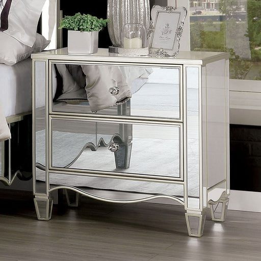 Eliora - Nightstand - Silver Sacramento Furniture Store Furniture store in Sacramento