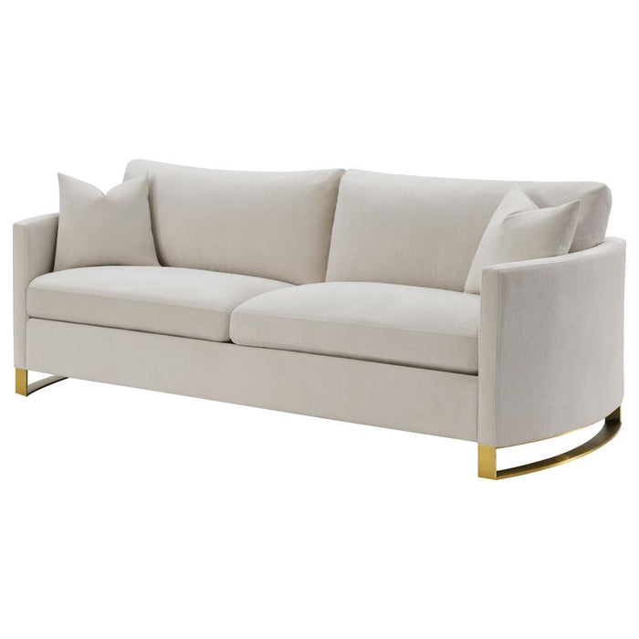 Corliss - Upholstered Arched Arms Sofa - Beige Sacramento Furniture Store Furniture store in Sacramento