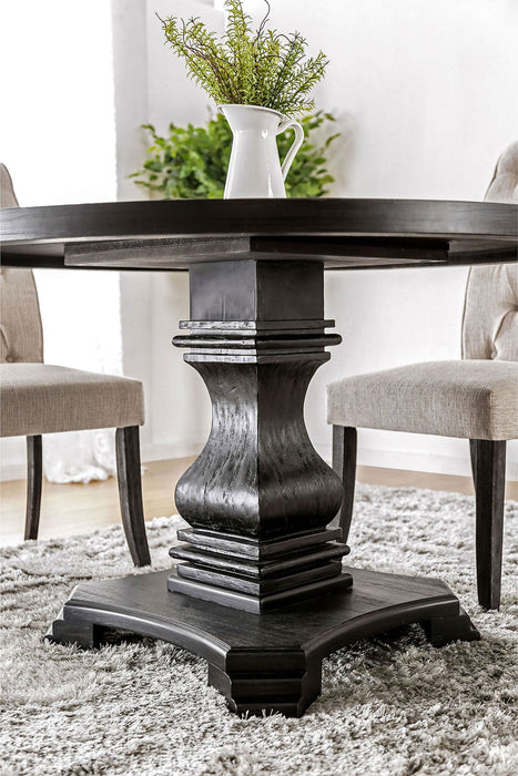 Nerissa - Round Table - Antique Black / Beige Sacramento Furniture Store Furniture store in Sacramento