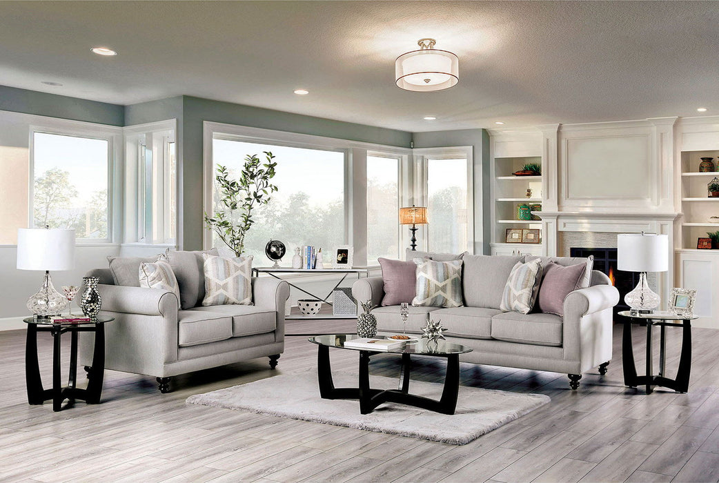 Kacey - Loveseat - Light Gray /Powder Blue / Pale Plum Sacramento Furniture Store Furniture store in Sacramento