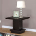 Reston - Pedestal Square End Table - Cappuccino Sacramento Furniture Store Furniture store in Sacramento