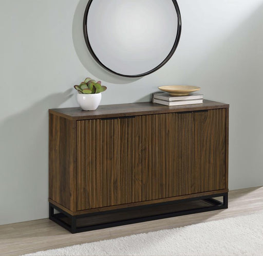 Ryatt - 4-Door Engineered Wood Accent Cabinet - Dark Pine Sacramento Furniture Store Furniture store in Sacramento