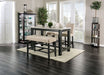 Brule - Counter Height Table - White / Antique Black Sacramento Furniture Store Furniture store in Sacramento