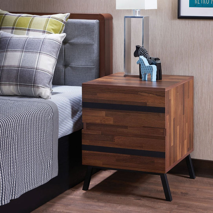 Karine - Accent Table - Walnut & Black