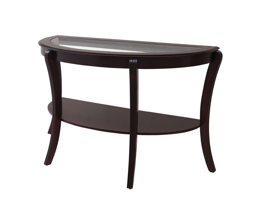 Finley - Semi - Oval Coffee Table - Espresso Sacramento Furniture Store Furniture store in Sacramento