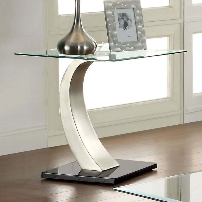 Roxo - End Table - Satin Plated / Black Sacramento Furniture Store Furniture store in Sacramento