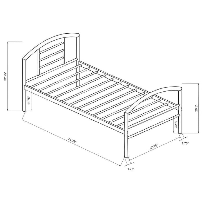 Baines - Metal Bed with Arched Headboard Sacramento Furniture Store Furniture store in Sacramento