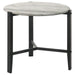 Tandi - Round End Table Faux Marble - White And Black Sacramento Furniture Store Furniture store in Sacramento