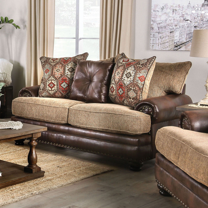 Fletcher - Loveseat - Brown / Tan Sacramento Furniture Store Furniture store in Sacramento