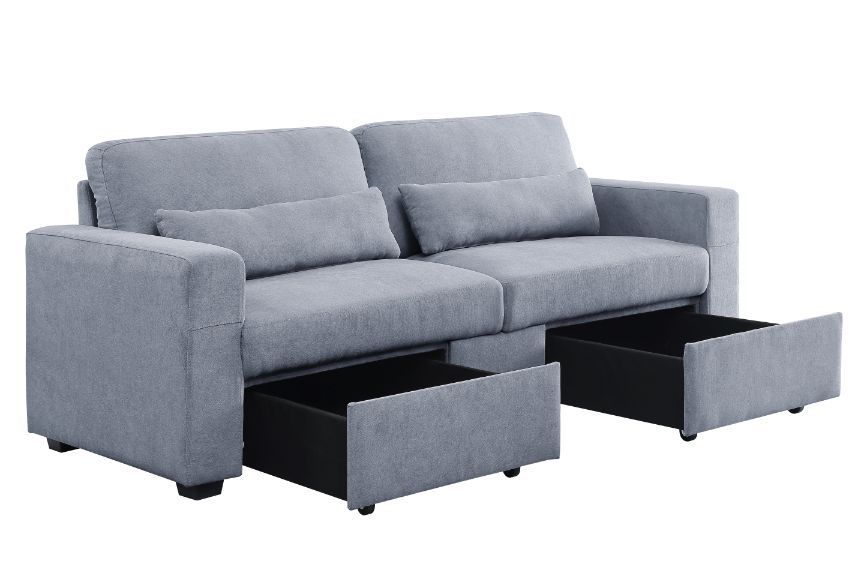 Rogyne - Sofa - Gray Linen Sacramento Furniture Store Furniture store in Sacramento