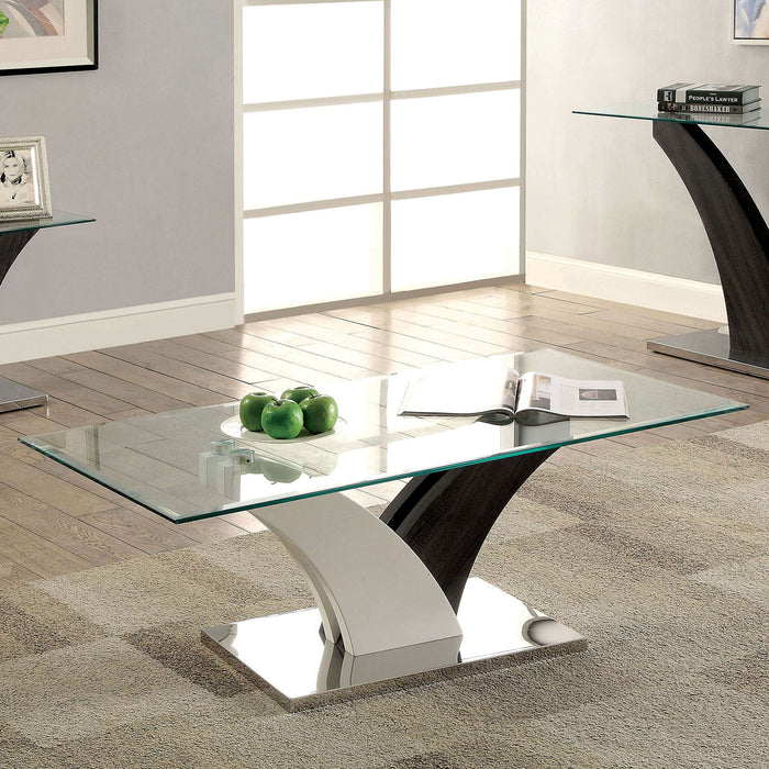 Sloane - Coffee Table - White / Dark Gray Sacramento Furniture Store Furniture store in Sacramento