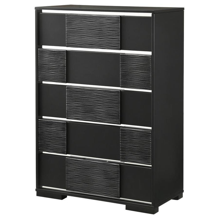 Blacktoft - 5-Drawer Chest - Black Sacramento Furniture Store Furniture store in Sacramento