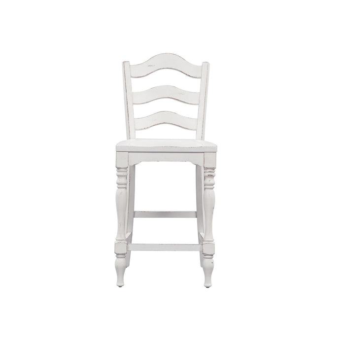 Magnolia Manor - Ladder Back Counter Chair - White