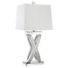 Dominick - Table Lamp With Rectange Shade - White And Mirror Sacramento Furniture Store Furniture store in Sacramento