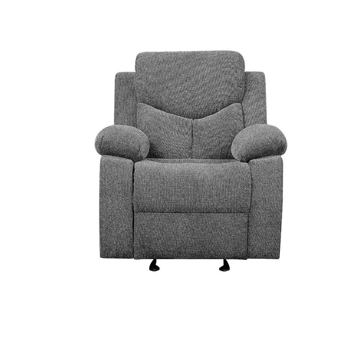 Kalen - Glider Recliner - Gray Chenille Sacramento Furniture Store Furniture store in Sacramento