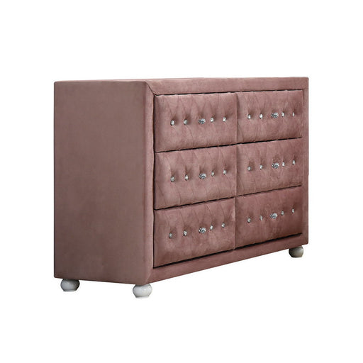 Reggie - Dresser - Pink Fabric Sacramento Furniture Store Furniture store in Sacramento