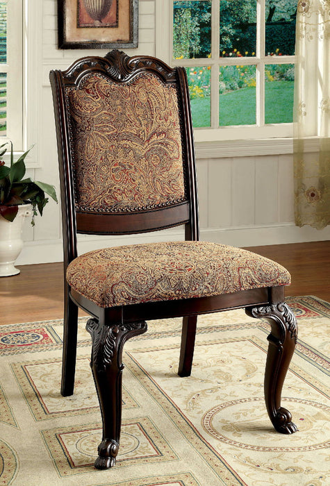Bellagio Fabric Side Chair (Set of 2) - Brown Cherry / Brown Sacramento Furniture Store Furniture store in Sacramento