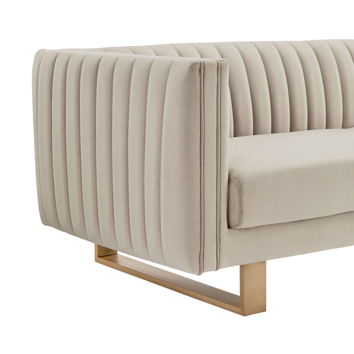 Delilah - Velvet Square Arm Sofa