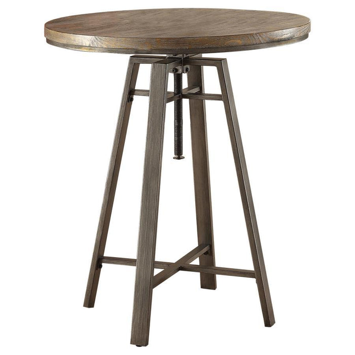 Bartlett - Adjustable Swivel Bar Table - Brushed Nutmeg Sacramento Furniture Store Furniture store in Sacramento